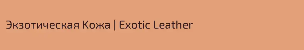 Экзотическая Kожа | Exotic Leather